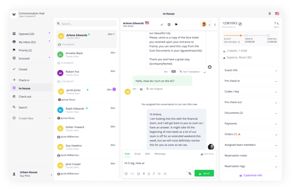 Duve communication hub screenshot